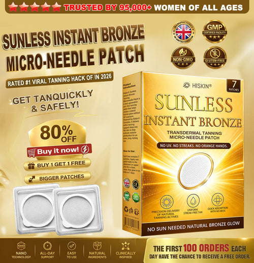 ☀️𝐇𝐢𝐬𝐤𝐢𝐧® 𝐒𝐮𝐧𝐥𝐞𝐬𝐬 𝐈𝐧𝐬𝐭𝐚𝐧𝐭 𝐁𝐫𝐨𝐧𝐳𝐞 𝐓𝐚𝐧𝐧𝐢𝐧𝐠 𝐌𝐢𝐜𝐫𝐨𝐧𝐞𝐞𝐝𝐥𝐞 𝐏𝐚𝐭𝐜𝐡 🇬🇧 (𝐉𝐮𝐬𝐭 𝐨𝐧𝐜𝐞 𝐚 𝐝𝐚𝐲) 𝐕𝐢𝐬𝐢𝐛𝐥𝐞 𝐁𝐫𝐨𝐧𝐳𝐞 𝐆𝐥𝐨𝐰 𝐢𝐧 𝟕 𝐃𝐚𝐲𝐬 ✅ 𝐍𝐨 𝐔𝐕, 𝐍𝐨 𝐎𝐫𝐚𝐧𝐠𝐞, 𝐍𝐨 𝐒𝐭𝐫𝐞𝐚𝐤𝐬, 𝐍𝐨 𝐃𝐇𝐀, 𝐍𝐨 𝐌𝐞𝐬𝐬.☀️
