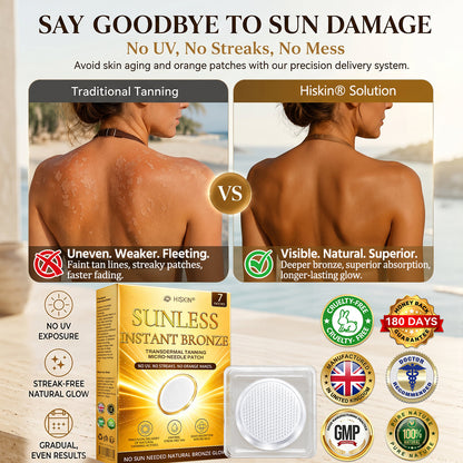 ☀️𝐇𝐢𝐬𝐤𝐢𝐧® 𝐒𝐮𝐧𝐥𝐞𝐬𝐬 𝐈𝐧𝐬𝐭𝐚𝐧𝐭 𝐁𝐫𝐨𝐧𝐳𝐞 𝐓𝐚𝐧𝐧𝐢𝐧𝐠 𝐌𝐢𝐜𝐫𝐨𝐧𝐞𝐞𝐝𝐥𝐞 𝐏𝐚𝐭𝐜𝐡 🇬🇧 (𝐉𝐮𝐬𝐭 𝐨𝐧𝐜𝐞 𝐚 𝐝𝐚𝐲) 𝐕𝐢𝐬𝐢𝐛𝐥𝐞 𝐁𝐫𝐨𝐧𝐳𝐞 𝐆𝐥𝐨𝐰 𝐢𝐧 𝟕 𝐃𝐚𝐲𝐬 ✅ 𝐍𝐨 𝐔𝐕, 𝐍𝐨 𝐎𝐫𝐚𝐧𝐠𝐞, 𝐍𝐨 𝐒𝐭𝐫𝐞𝐚𝐤𝐬, 𝐍𝐨 𝐃𝐇𝐀, 𝐍𝐨 𝐌𝐞𝐬𝐬.☀️