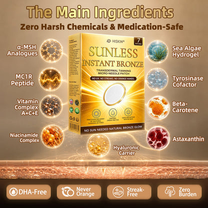 ☀️𝐇𝐢𝐬𝐤𝐢𝐧® 𝐒𝐮𝐧𝐥𝐞𝐬𝐬 𝐈𝐧𝐬𝐭𝐚𝐧𝐭 𝐁𝐫𝐨𝐧𝐳𝐞 𝐓𝐚𝐧𝐧𝐢𝐧𝐠 𝐌𝐢𝐜𝐫𝐨𝐧𝐞𝐞𝐝𝐥𝐞 𝐏𝐚𝐭𝐜𝐡 🇬🇧 (𝐉𝐮𝐬𝐭 𝐨𝐧𝐜𝐞 𝐚 𝐝𝐚𝐲) 𝐕𝐢𝐬𝐢𝐛𝐥𝐞 𝐁𝐫𝐨𝐧𝐳𝐞 𝐆𝐥𝐨𝐰 𝐢𝐧 𝟕 𝐃𝐚𝐲𝐬 ✅ 𝐍𝐨 𝐔𝐕, 𝐍𝐨 𝐎𝐫𝐚𝐧𝐠𝐞, 𝐍𝐨 𝐒𝐭𝐫𝐞𝐚𝐤𝐬, 𝐍𝐨 𝐃𝐇𝐀, 𝐍𝐨 𝐌𝐞𝐬𝐬.☀️