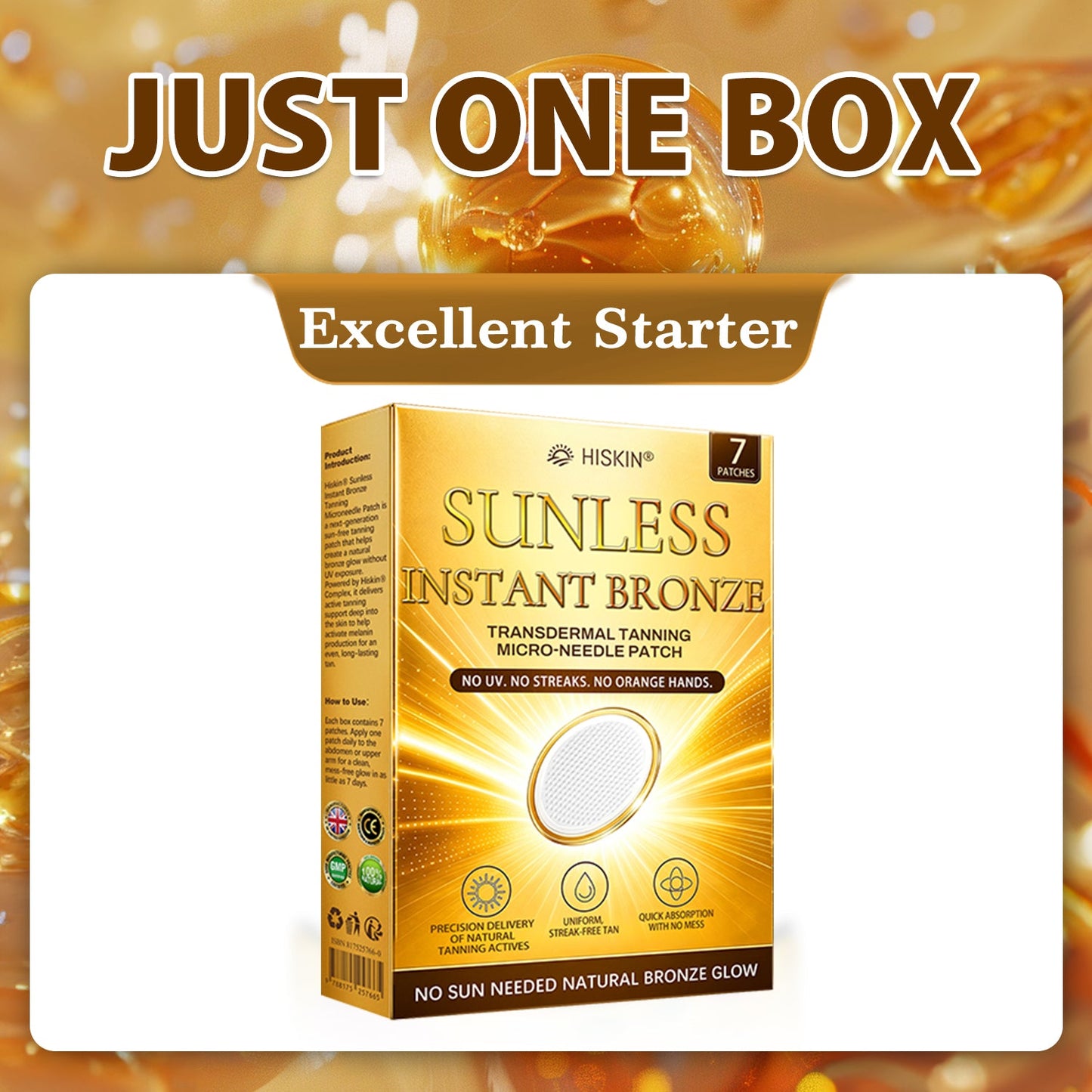 ☀️𝐇𝐢𝐬𝐤𝐢𝐧® 𝐒𝐮𝐧𝐥𝐞𝐬𝐬 𝐈𝐧𝐬𝐭𝐚𝐧𝐭 𝐁𝐫𝐨𝐧𝐳𝐞 𝐓𝐚𝐧𝐧𝐢𝐧𝐠 𝐌𝐢𝐜𝐫𝐨𝐧𝐞𝐞𝐝𝐥𝐞 𝐏𝐚𝐭𝐜𝐡 🇬🇧 (𝐉𝐮𝐬𝐭 𝐨𝐧𝐜𝐞 𝐚 𝐝𝐚𝐲) 𝐕𝐢𝐬𝐢𝐛𝐥𝐞 𝐁𝐫𝐨𝐧𝐳𝐞 𝐆𝐥𝐨𝐰 𝐢𝐧 𝟕 𝐃𝐚𝐲𝐬 ✅ 𝐍𝐨 𝐔𝐕, 𝐍𝐨 𝐎𝐫𝐚𝐧𝐠𝐞, 𝐍𝐨 𝐒𝐭𝐫𝐞𝐚𝐤𝐬, 𝐍𝐨 𝐃𝐇𝐀, 𝐍𝐨 𝐌𝐞𝐬𝐬.☀️